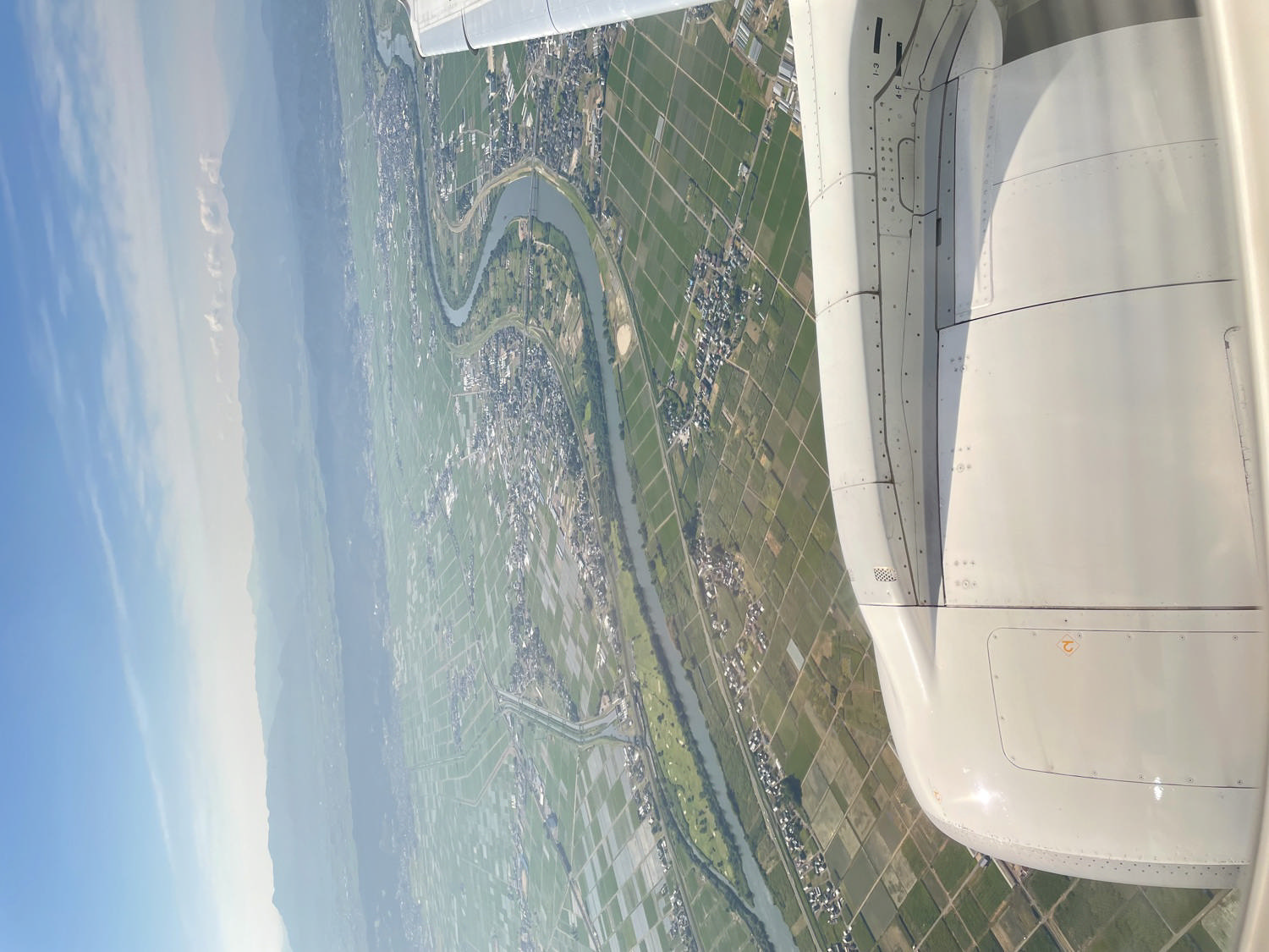 新潟上空の水田
